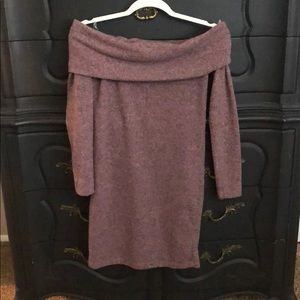 Off the shoulder sweater dress